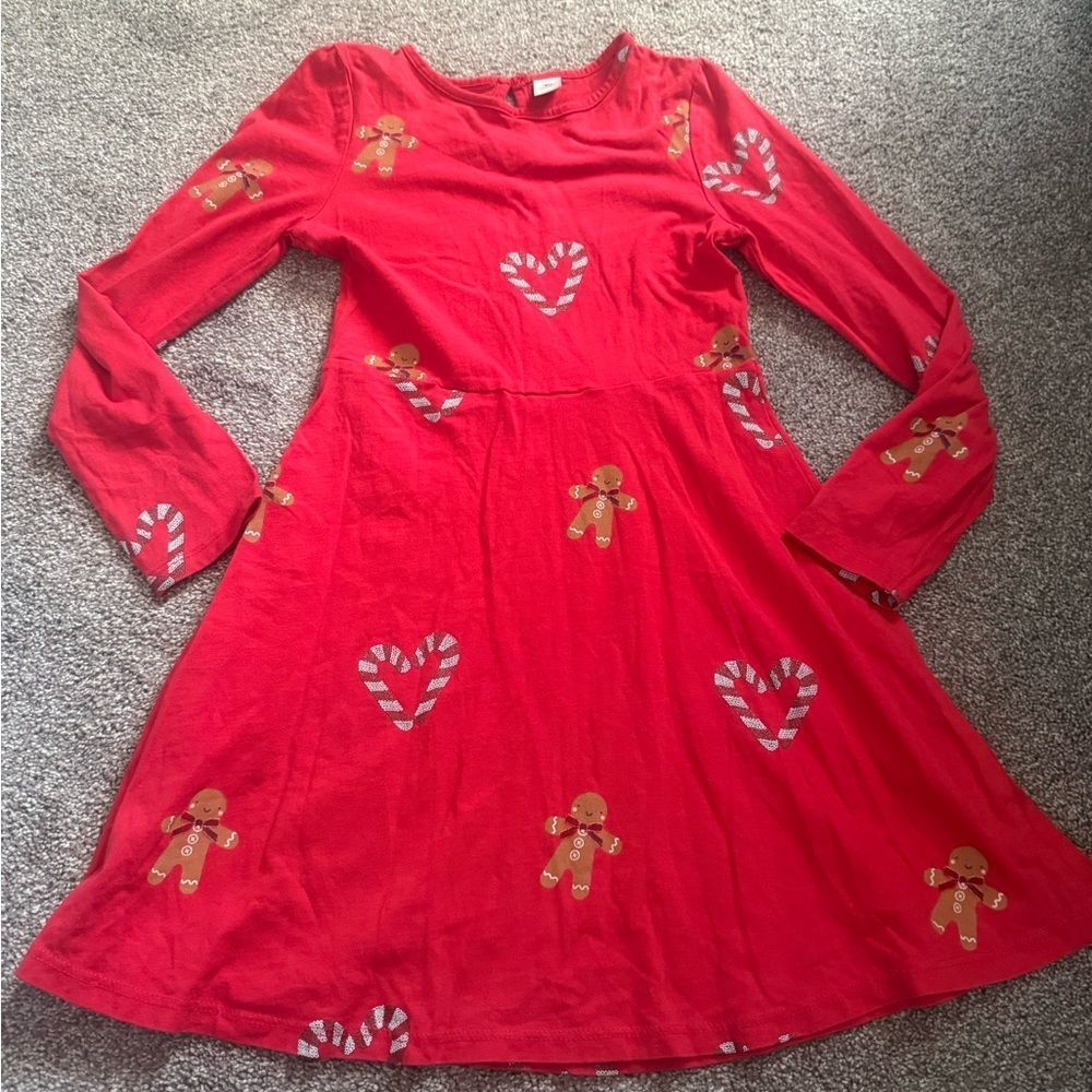 Tu Red Candy Cane Gingerbread Dress Sz 8